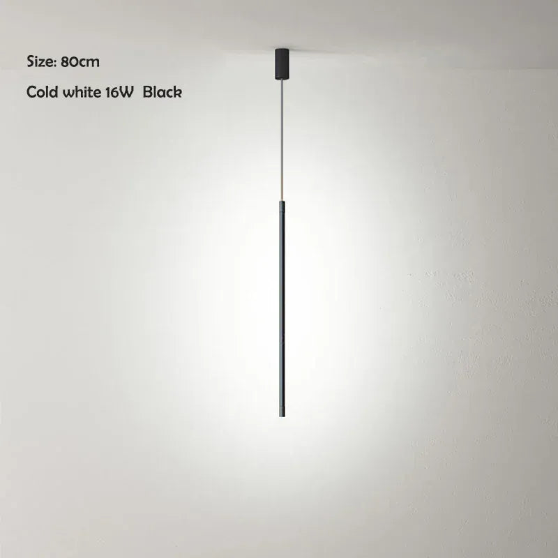 Verthara Premium LED Chandelier With Long Hanging Line - Modern Design - Indoor Lighting - Metal And Glass - Warm White - Energy Efficient 80cm cold white