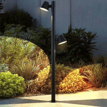 Verthara Premium LED Garden Spotlight With Multi-Head Rotation – Waterproof - Adjustable Brightness - Durable Aluminium - Energy Efficient Outdoor Lighting A 120cm