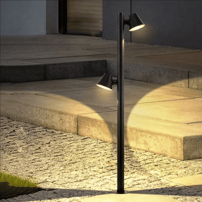 Verthara Premium LED Garden Spotlight With Multi-Head Rotation – Waterproof - Adjustable Brightness - Durable Aluminium - Energy Efficient Outdoor Lighting B 180cm
