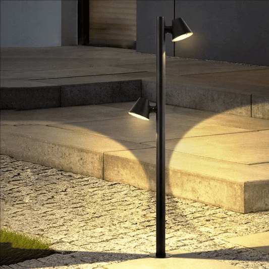 Verthara Premium LED Garden Spotlight With Multi-Head Rotation – Waterproof - Adjustable Brightness - Durable Aluminium - Energy Efficient Outdoor Lighting B 180cm