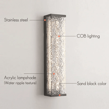 Verthara Premium LED Outdoor Wall Lantern - Wall Mount - Modern Design - Stainless Steel - Anti-Rust - Ideal for Garden and Porch Lighting