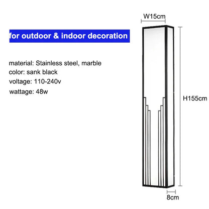 Verthara Premium LED Outdoor Wall Light - Adjustable Size - IP65 Waterproof - Stainless Steel - Warm/Cool White Tones - Modern Exterior Wall Lighting warm white no remote / 155cm