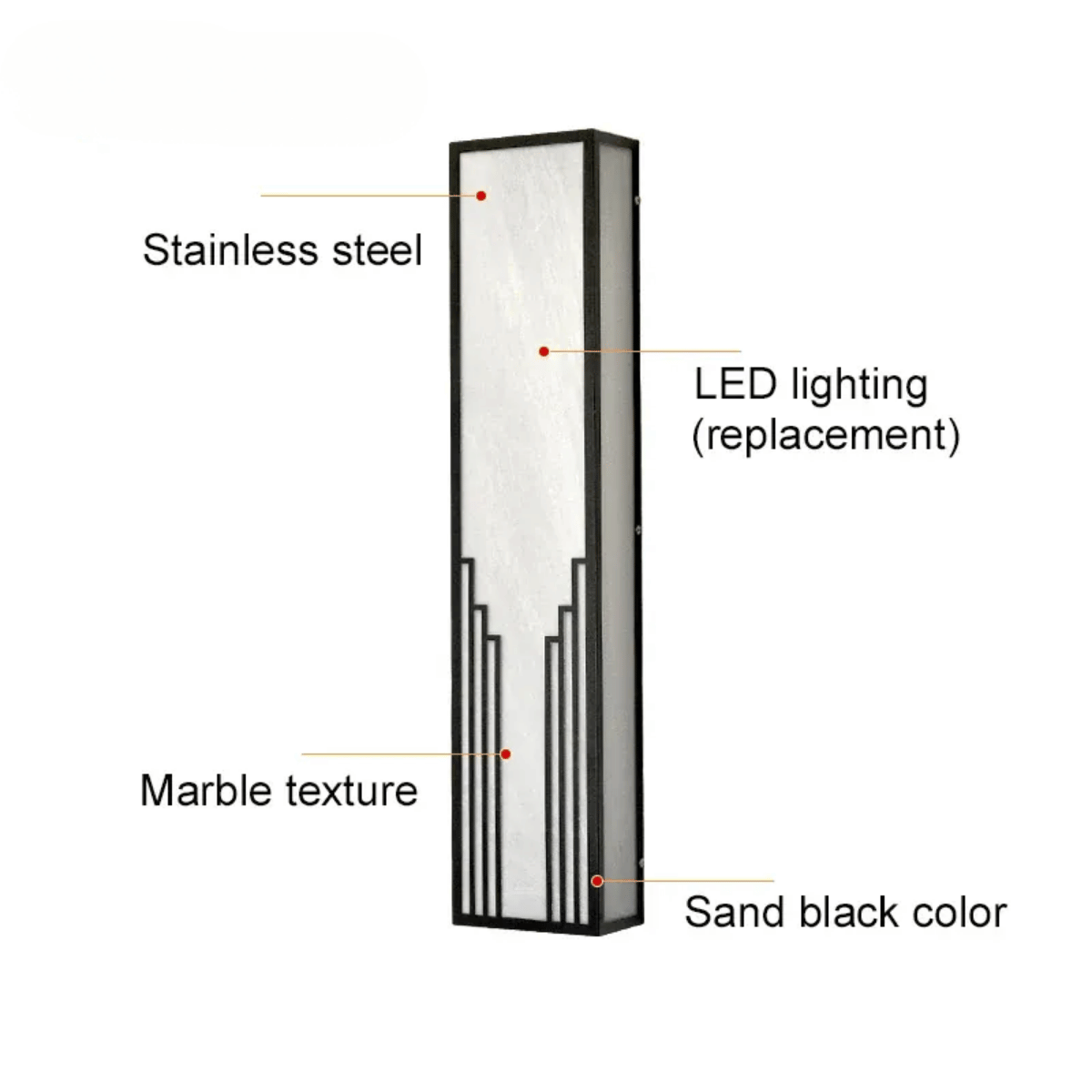 Verthara Premium LED Outdoor Wall Light - Adjustable Size - IP65 Waterproof - Stainless Steel - Warm/Cool White Tones - Modern Exterior Wall Lighting