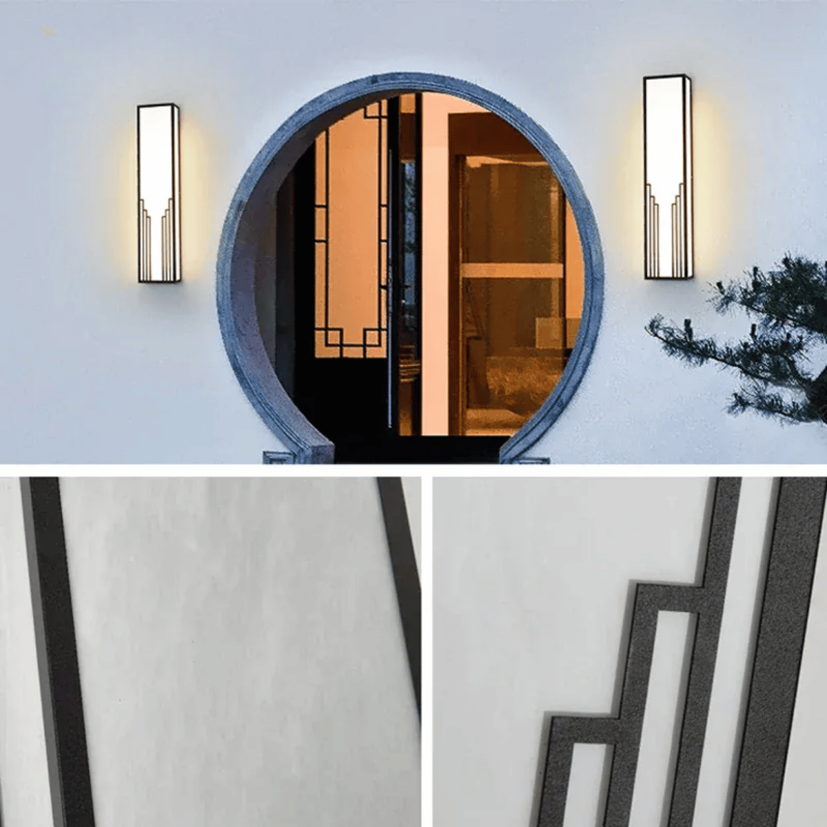 Verthara Premium LED Outdoor Wall Light - Adjustable Size - IP65 Waterproof - Stainless Steel - Warm/Cool White Tones - Modern Exterior Wall Lighting