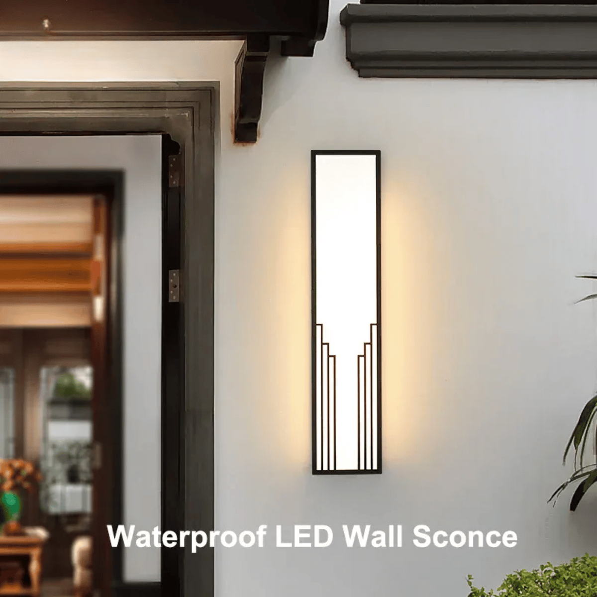 Verthara Premium LED Outdoor Wall Light - Adjustable Size - IP65 Waterproof - Stainless Steel - Warm/Cool White Tones - Modern Exterior Wall Lighting warm white no remote / 125cm
