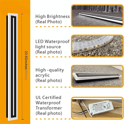 Verthara Premium LED Outdoor Wall Light - Hard-Wired - Waterproof - Modern Aluminium Design - IP65 Rated - Energy-Saving - Available in Multiple Sizes