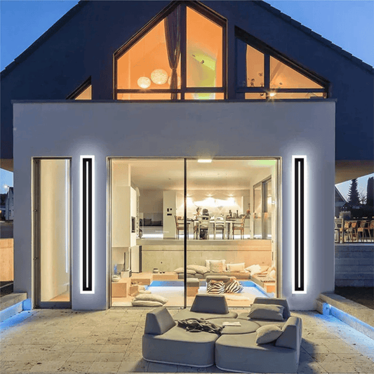 Verthara Premium LED Outdoor Wall Light - Hard-Wired - Waterproof - Modern Aluminium Design - IP65 Rated - Energy-Saving - Available in Multiple Sizes 80x10cm / Dimming with remote