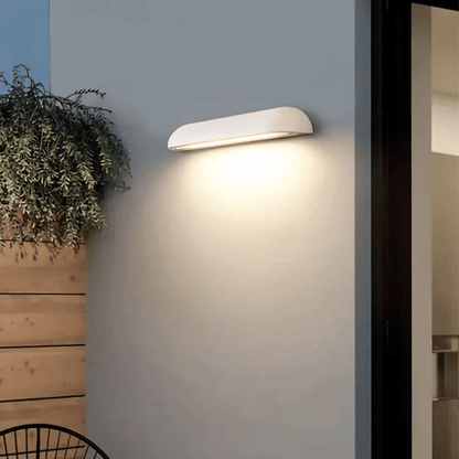 Verthara Premium LED Outdoor Wall Light - Hardwired - Waterproof - Concrete - IP65 Rated - Modern Design - Ideal for Porches and Entrances cool white / White 28cm