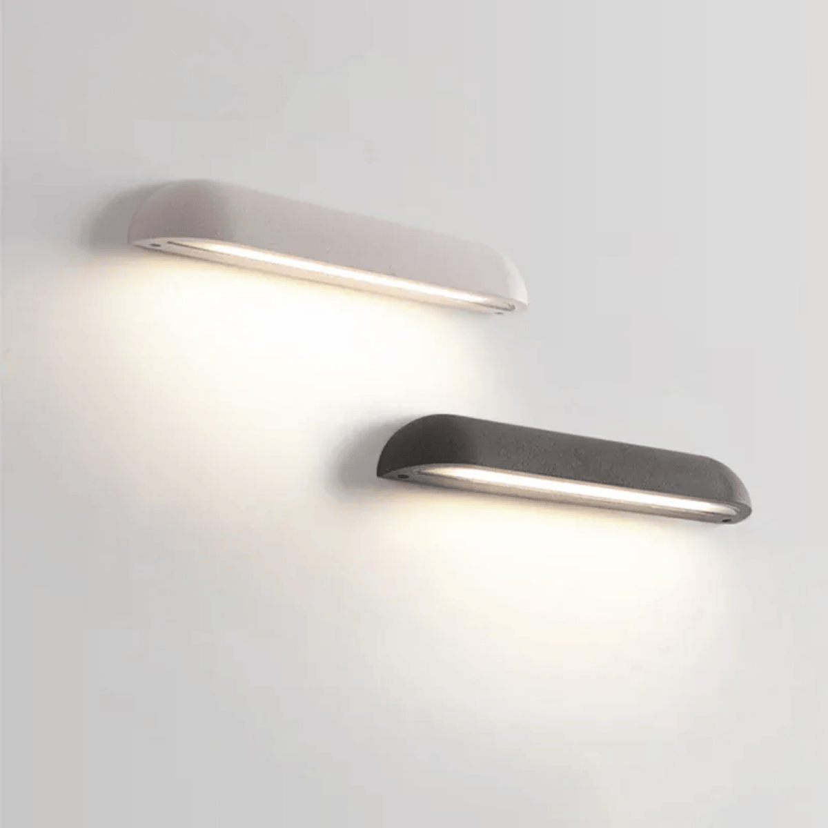 Verthara Premium LED Outdoor Wall Light - Hardwired - Waterproof - Concrete - IP65 Rated - Modern Design - Ideal for Porches and Entrances