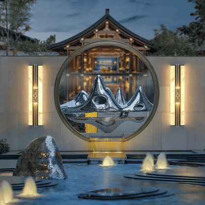 Verthara Premium LED Outdoor Wall Light - IP65 Waterproof - Marble Finish - Adjustable Size - Warm/Cool White Options - Stainless Steel - Modern Design cool white / H85 x W18cm