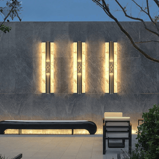 Verthara Premium LED Outdoor Wall Light - IP65 Waterproof - Marble Finish - Adjustable Size - Warm/Cool White Options - Stainless Steel - Modern Design
