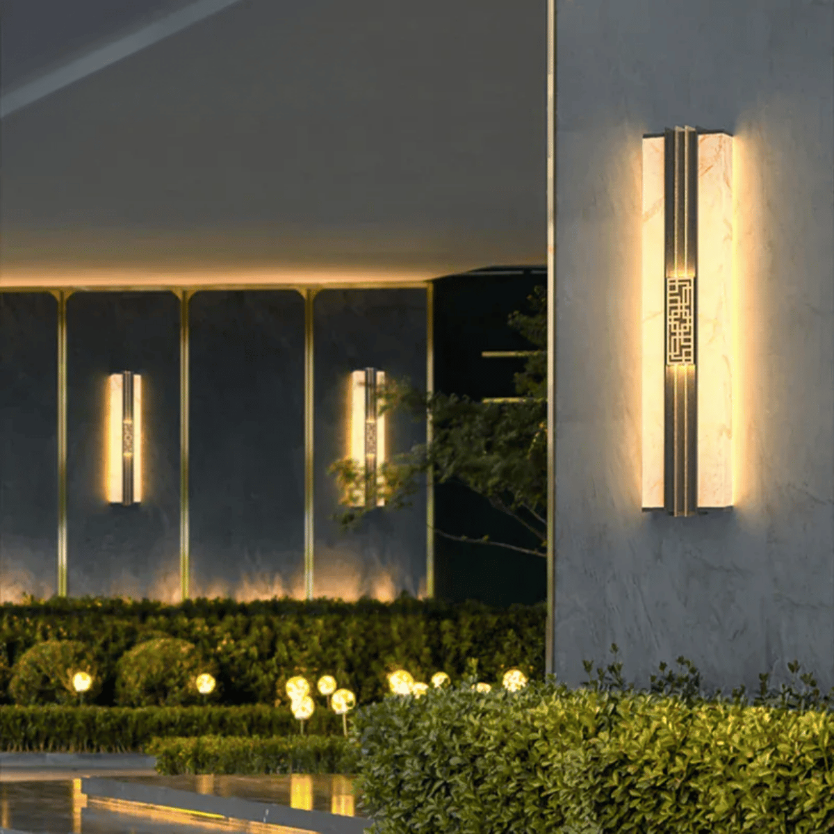Verthara Premium LED Outdoor Wall Light - IP65 Waterproof - Marble Finish - Adjustable Size - Warm/Cool White Options - Stainless Steel - Modern Design