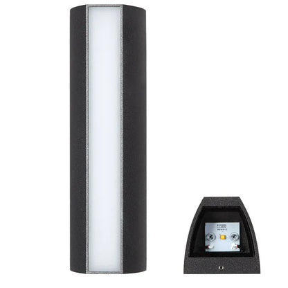 Verthara Premium LED Outdoor Wall Light - Modern Design - IP65 Waterproof - Aluminium - Black Finish - Energy Efficient - Suitable For Gardens And Porches