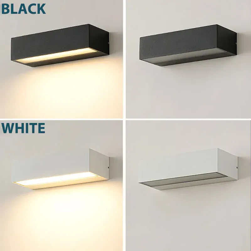 Verthara Premium LED Outdoor Wall Light Sconces - Wall-Mounted - IP65 Waterproof - Aluminium - Modern Design - Ideal for Patio and Doorway