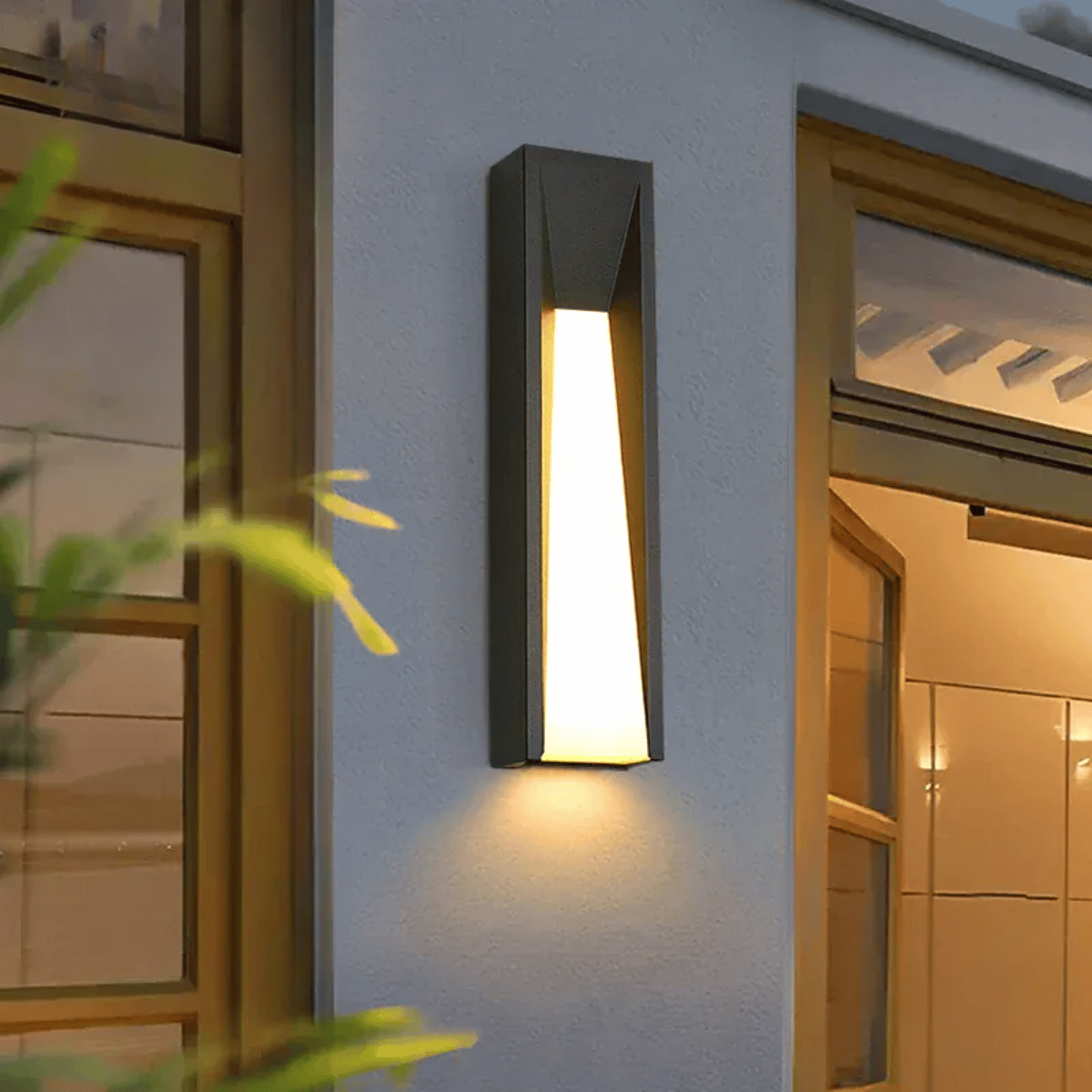 Verthara Premium LED Outdoor Wall Light - Wall Mounted - Black Finish - Warm/Cool White - Aluminium - Modern Design - Ideal for Patio and Entryway cool white / H52cm