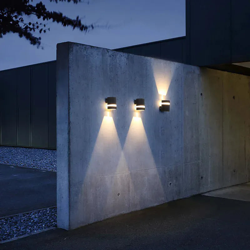 Verthara Premium LED Outdoor Wall Light - Wall-Mounted - IP65 Waterproof - Modern Aluminium Design - Available in 6W and 12W - Black Colour cool white / 702 12w