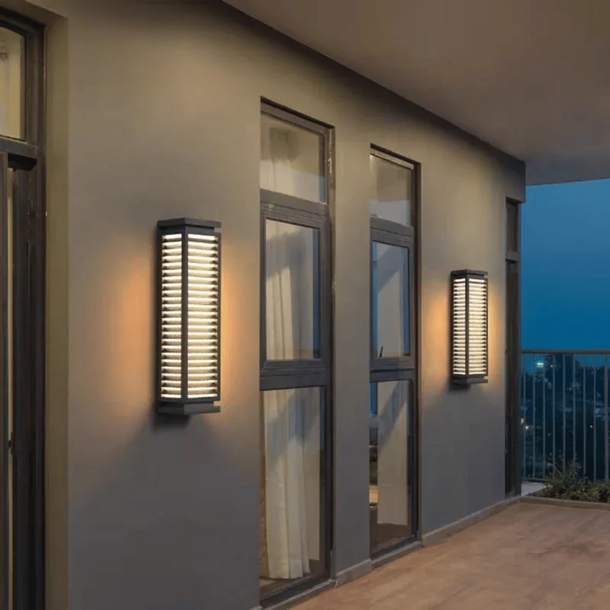 Verthara Premium LED Outdoor Wall Light - Wall Mounted - Waterproof - Anti-Rust - Black Stainless Steel - Modern Cubical Design - Ideal For Garages And Pathways