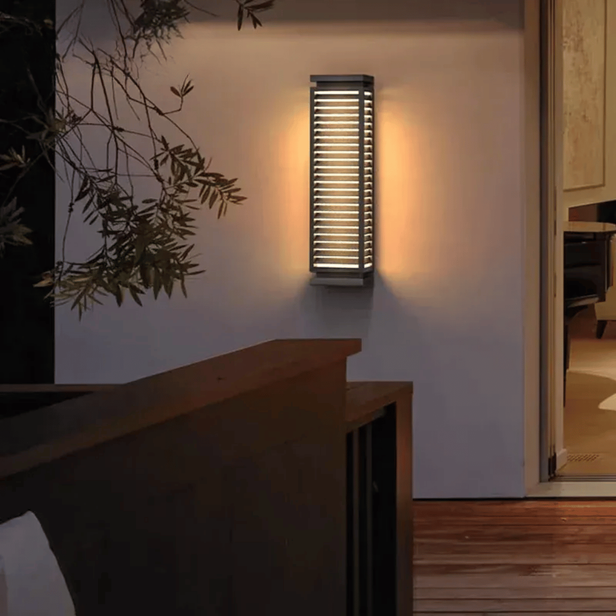 Verthara Premium LED Outdoor Wall Light - Wall Mounted - Waterproof - Anti-Rust - Black Stainless Steel - Modern Cubical Design - Ideal For Garages And Pathways