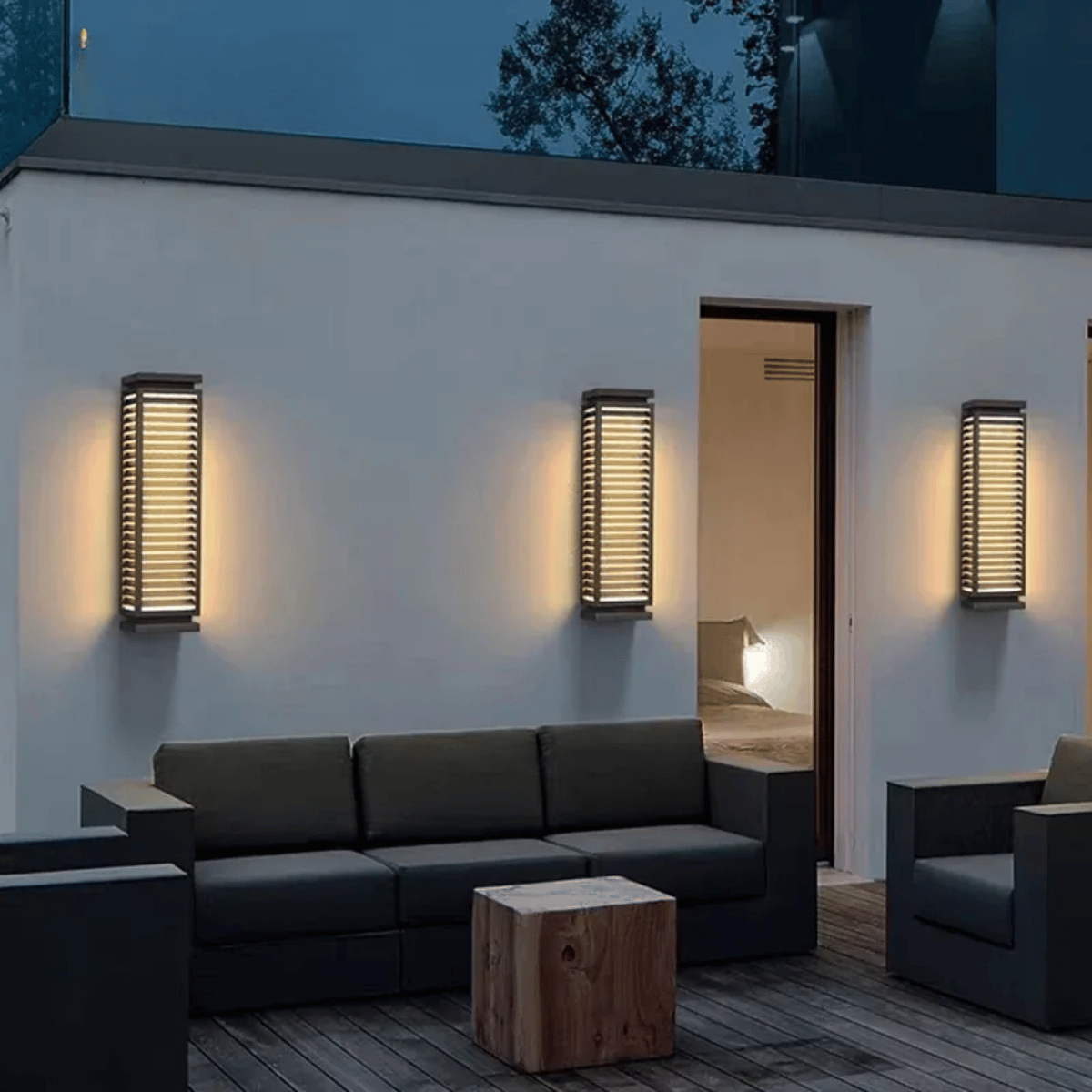 Verthara Premium LED Outdoor Wall Light - Wall Mounted - Waterproof - Anti-Rust - Black Stainless Steel - Modern Cubical Design - Ideal For Garages And Pathways