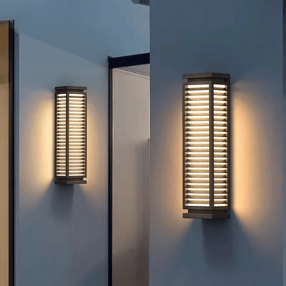 Verthara Premium LED Outdoor Wall Light - Wall Mounted - Waterproof - Anti-Rust - Black Stainless Steel - Modern Cubical Design - Ideal For Garages And Pathways 4000k no RC / 80CM