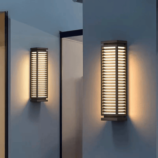 Verthara Premium LED Outdoor Wall Light - Wall Mounted - Waterproof - Anti-Rust - Black Stainless Steel - Modern Cubical Design - Ideal For Garages And Pathways 4000k no RC / 80CM