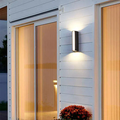 Verthara Premium LED Outdoor Wall Light - Wall-Mounted - Waterproof - Modern Aluminium - Black Finish - Perfect for Porch and Garden