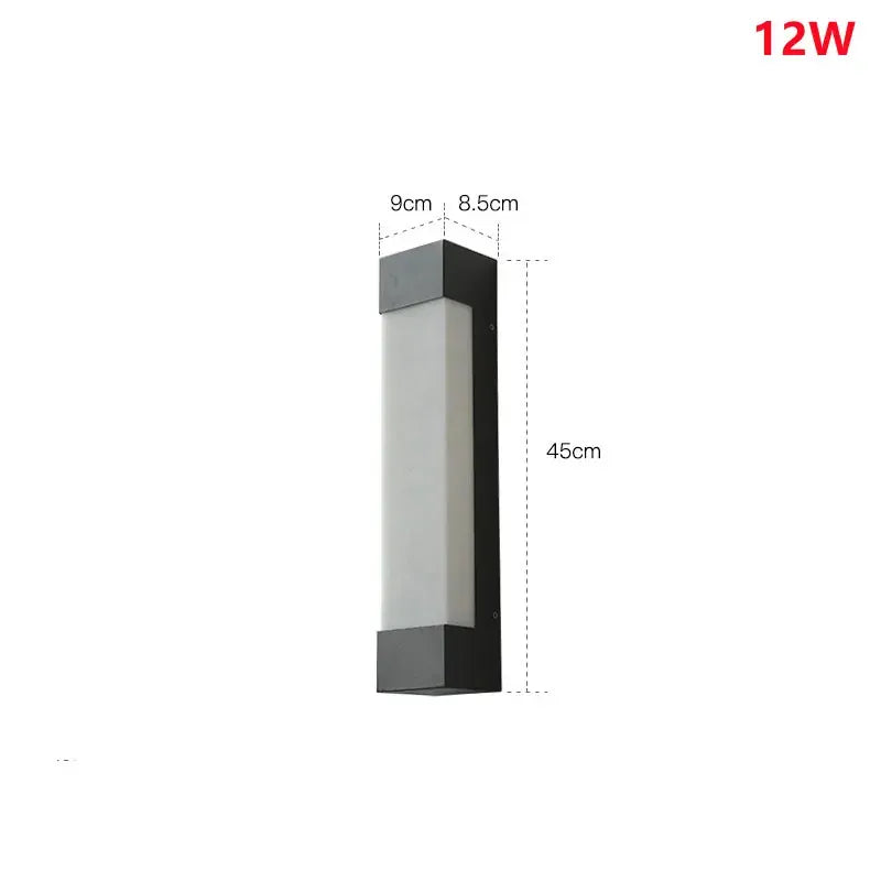 Verthara Premium LED Outdoor Wall Light - Wall-Mounted - Waterproof - Modern Design - Ideal for Garden - Pathway - Energy Efficient