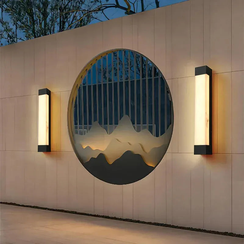Verthara Premium LED Outdoor Wall Light - Wall-Mounted - Waterproof - Modern Design - Ideal for Garden - Pathway - Energy Efficient