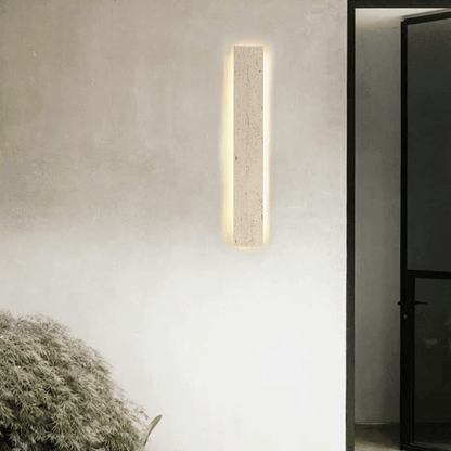 Verthara Premium LED Outdoor Wall Light - Wall-Mounted - Waterproof - Natural Stone Finish - Modern Design - Ideal For Garden And Entrance