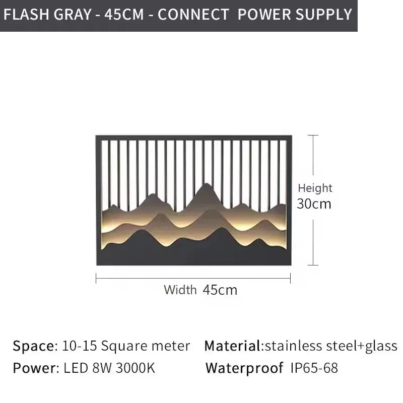 Verthara Premium LED Outdoor Wall Light - Waterproof - Stainless Steel - Anti-Rust - Modern Design - Ideal for Balcony and Porch Lighting