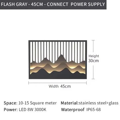 Verthara Premium LED Outdoor Wall Light - Waterproof - Stainless Steel - Anti-Rust - Modern Design - Ideal for Balcony and Porch Lighting