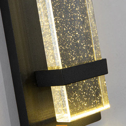 Verthara Premium LED Outdoor Wall Light With Dusk To Dawn Sensor – Waterproof - Black Aluminium - Modern Design - Garden - Porch - Balcony Lighting