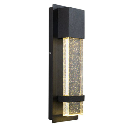 Verthara Premium LED Outdoor Wall Light With Dusk to Dawn Sensor - Waterproof - Black Aluminium - Modern Garden Wall Lighting