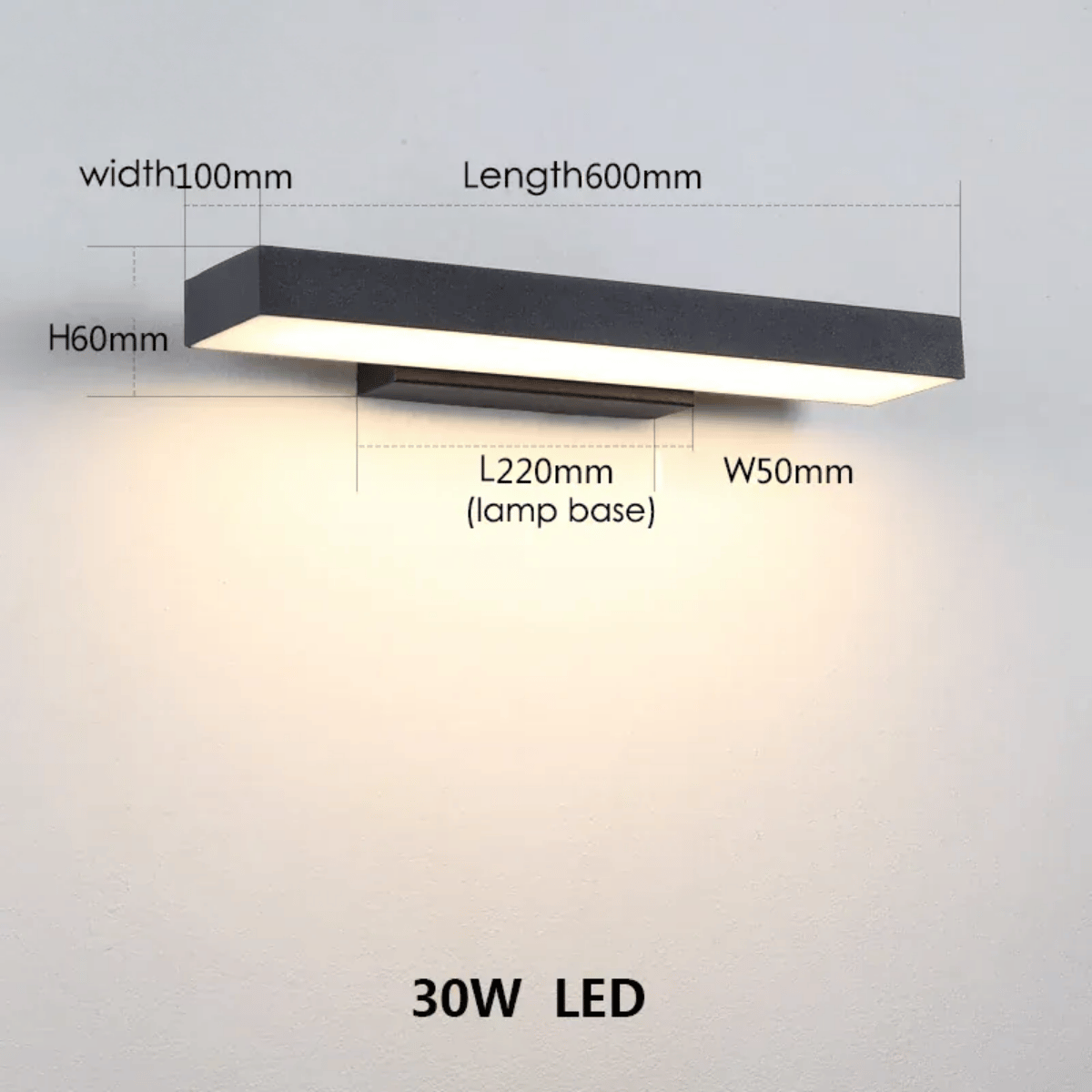 Verthara Premium LED Outdoor Wall Light With Motion Sensor - Wall-Mounted - Weather-Resistant - Modern Black Aluminium - Dusk-to-Dawn Functionality