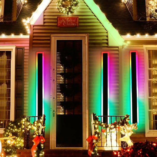 Verthara Premium LED Outdoor Wall Light With Waterproof IP65 Rating – Dimmable - RGB - Modern Design - Ideal For Garden - Easy Wall Mount