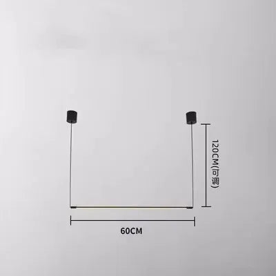 Verthara Premium LED Pendant Light – Hanging Fixture – Minimalist Design - Black Aluminium - Warm White - Indoor Lighting - Modern Style 60cm / White Light