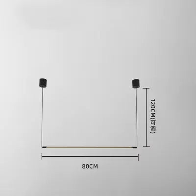 Verthara Premium LED Pendant Light – Hanging Fixture – Minimalist Design - Black Aluminium - Warm White - Indoor Lighting - Modern Style 80cm / White Light