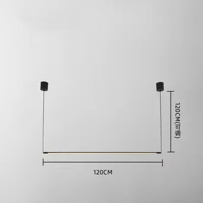 Verthara Premium LED Pendant Light – Hanging Fixture – Minimalist Design - Black Aluminium - Warm White - Indoor Lighting - Modern Style 120cm / Neutral Light