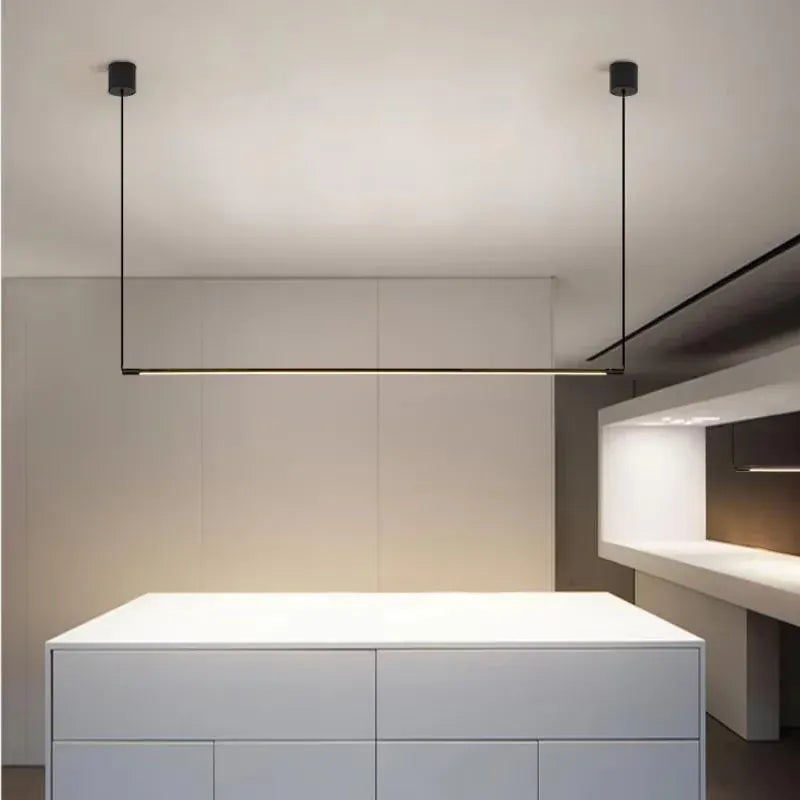 Verthara Premium LED Pendant Light – Hanging Fixture – Minimalist Design - Black Aluminium - Warm White - Indoor Lighting - Modern Style