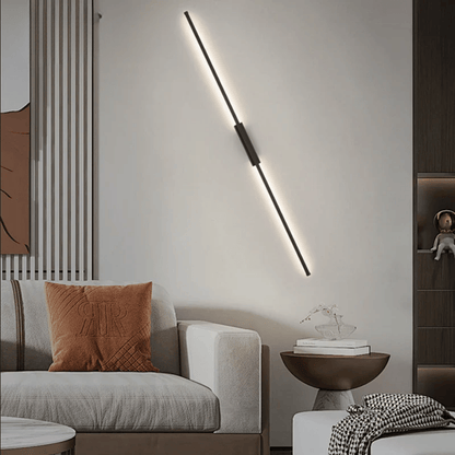 Verthara Premium LED Wall Light - Wall Mounted - Adjustable Colour Temperature - Minimalist Design - Black - Indoor Use - Energy-Efficient Lighting Cool White(5500-7000K) / 2pcs 150cm