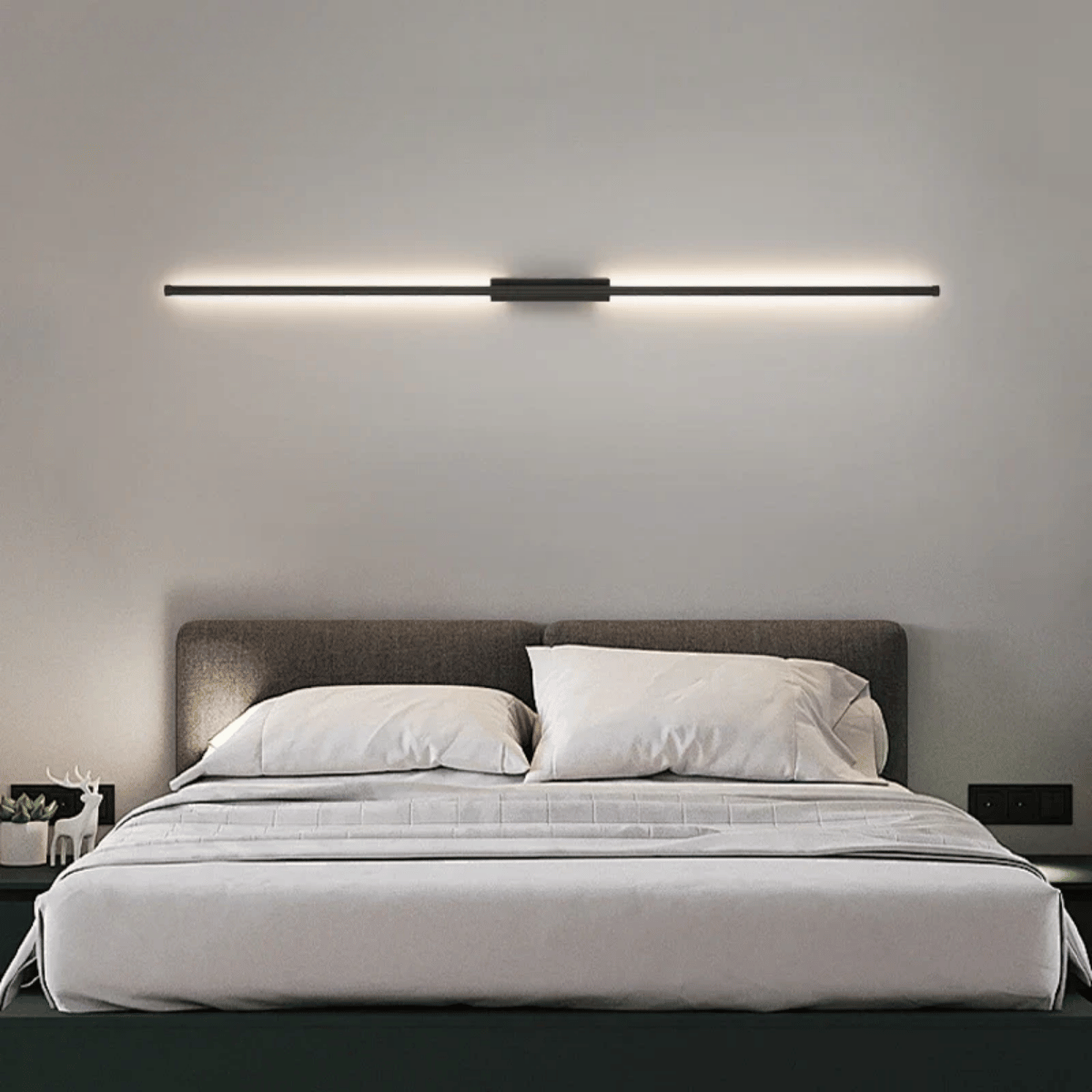 Verthara Premium LED Wall Light - Wall Mounted - Adjustable Colour Temperature - Minimalist Design - Black - Indoor Use - Energy-Efficient Lighting Nature White(3500-5500K) / 2pcs 150cm