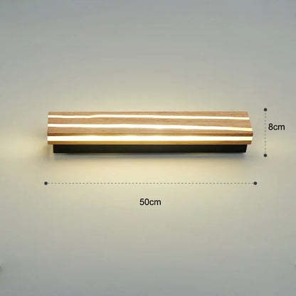 Verthara Premium LED Wall Light - Wall Mounted - Up And Down Lighting - Wooden Design - Adjustable Warm/Cool Tones - Indoor Use Warm White (2700-3500K) / L50cm 9W