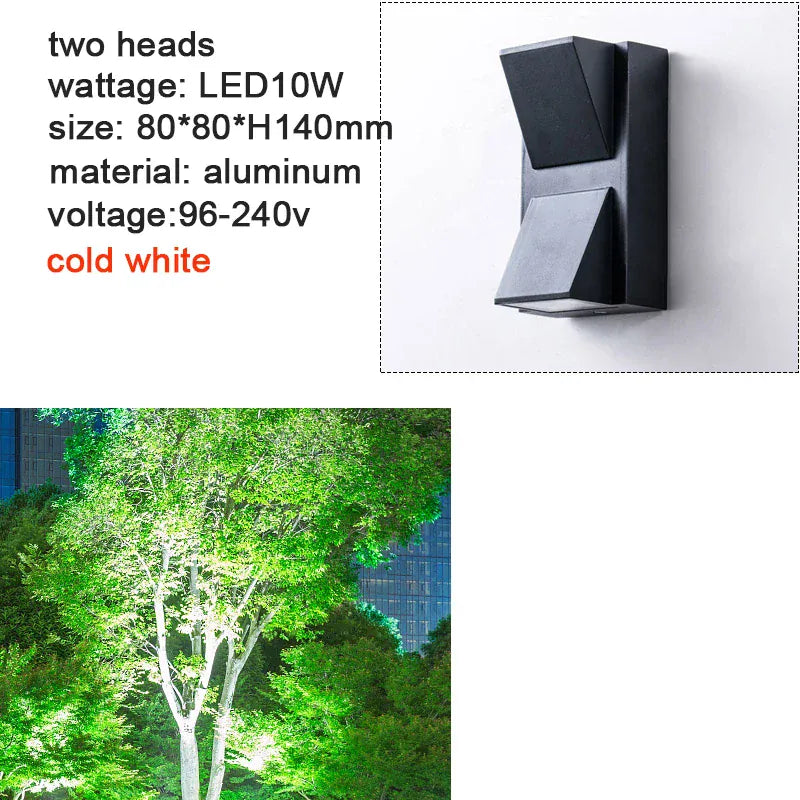 Verthara Premium LED Wall Light - Wall-Mounted - Waterproof - Modern Aluminium - Outdoor Use - IP65 Rated - Perfect for Garden and Porch
