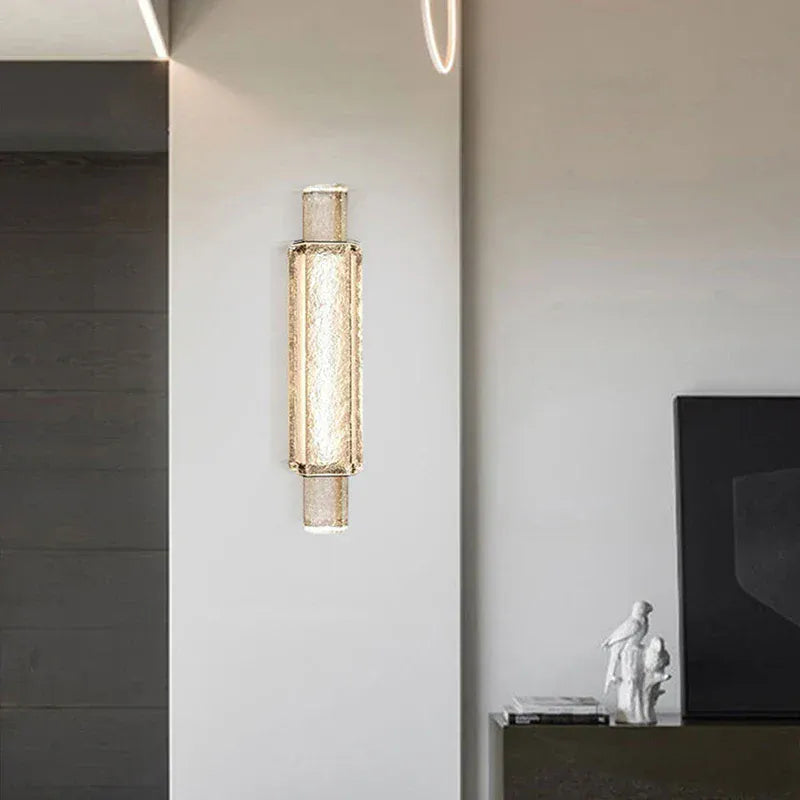 Verthara Premium LED Wall Sconce Lighting - Wall Mount - Clear Crystal Accents - Gold Finish - Modern Design - Indoor Use - Energy-Efficient