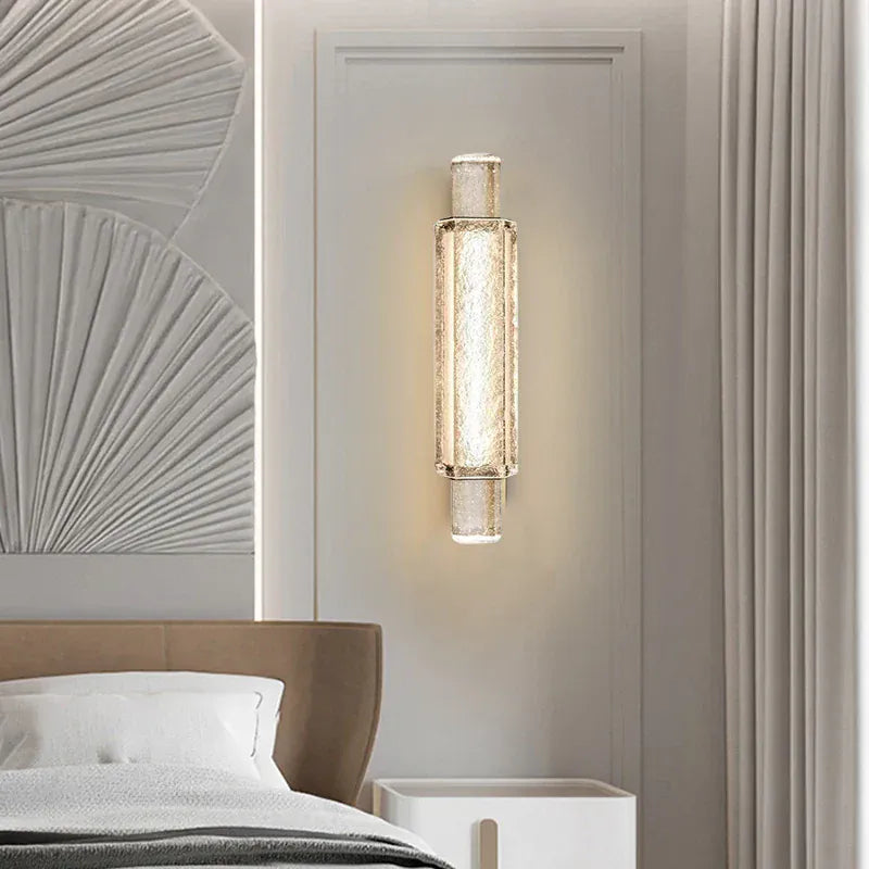 Verthara Premium LED Wall Sconce Lighting - Wall Mount - Clear Crystal Accents - Gold Finish - Modern Design - Indoor Use - Energy-Efficient