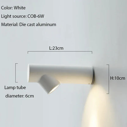 Verthara Premium LED Wall Sconce - Modern Aluminium Design - Waterproof - Adjustable Colour - Indoor/Outdoor Use - 6W Energy Efficient Lighting
