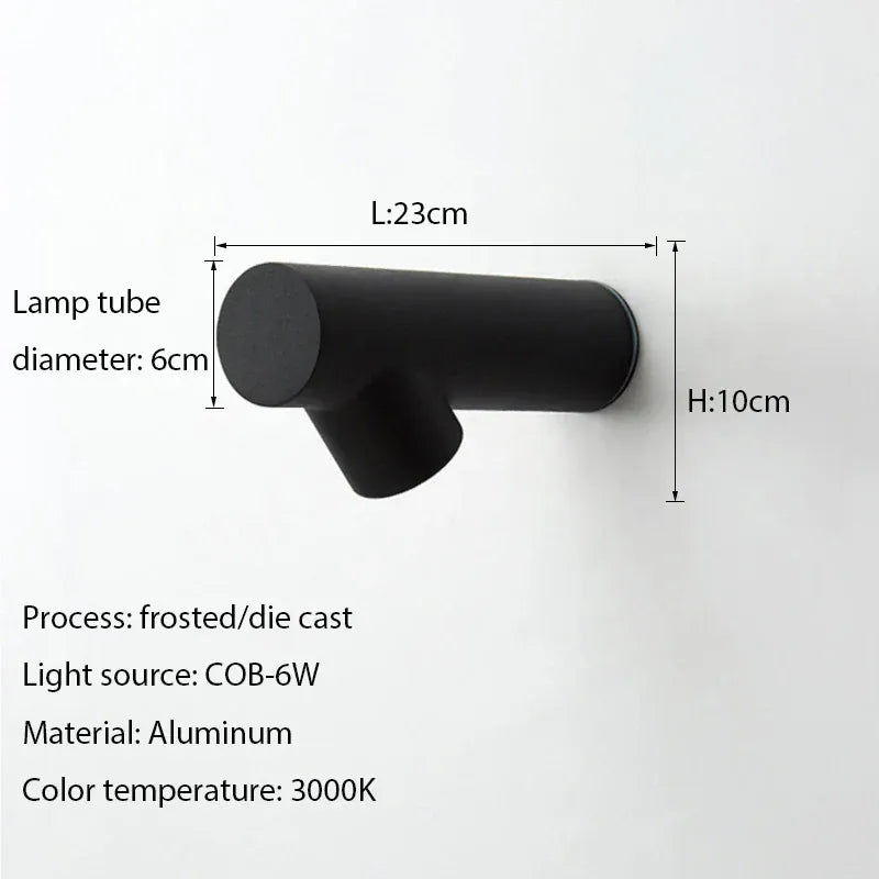 Verthara Premium LED Wall Sconce - Modern Aluminium Design - Waterproof - Adjustable Colour - Indoor/Outdoor Use - 6W Energy Efficient Lighting