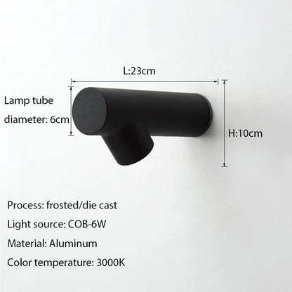 Verthara Premium LED Wall Sconce - Modern Aluminium Design - Waterproof - Adjustable Colour - Indoor/Outdoor Use - 6W Energy Efficient Lighting