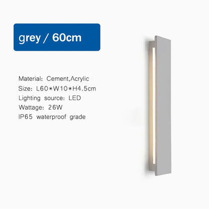 Verthara Premium Limestone Outdoor Wall Sconce cool  white / grey 60cm