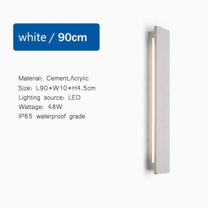 Verthara Premium Limestone Outdoor Wall Sconce cool  white / white 90cm